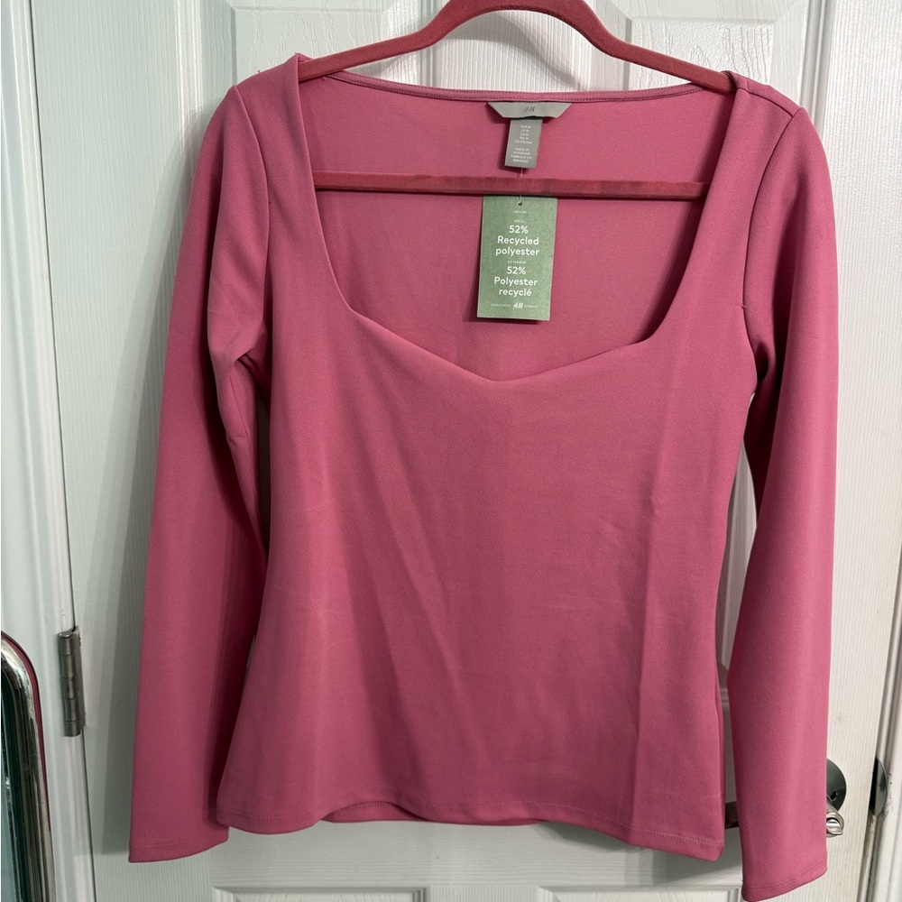 Pink long sleeved top